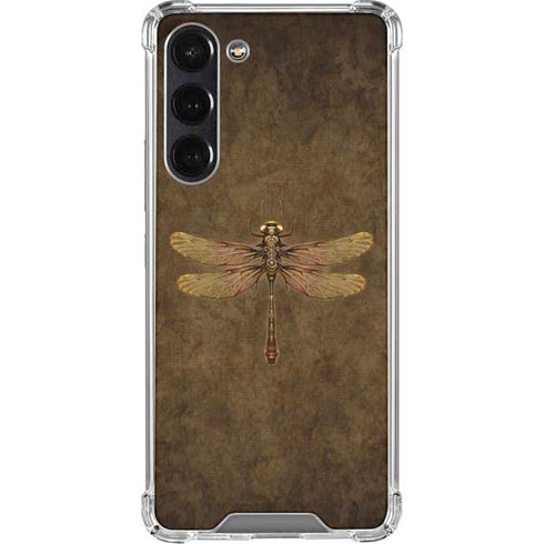 Steampunk & Gear Dragonfly by Brigid Ashwood Galaxy S24 FE Clear Case